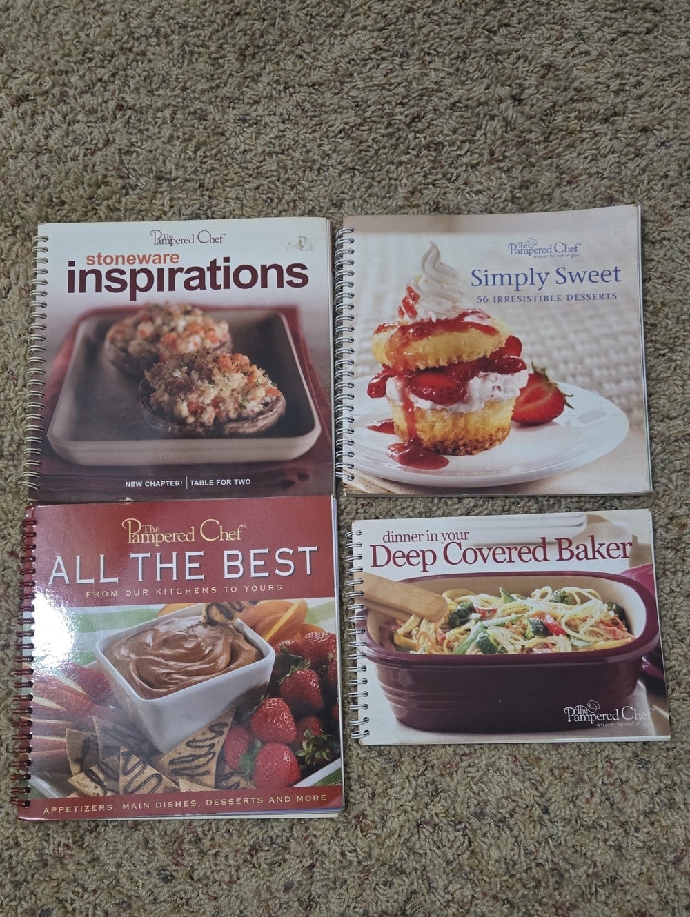 The Pampered Chef Cookbook Set Of 4